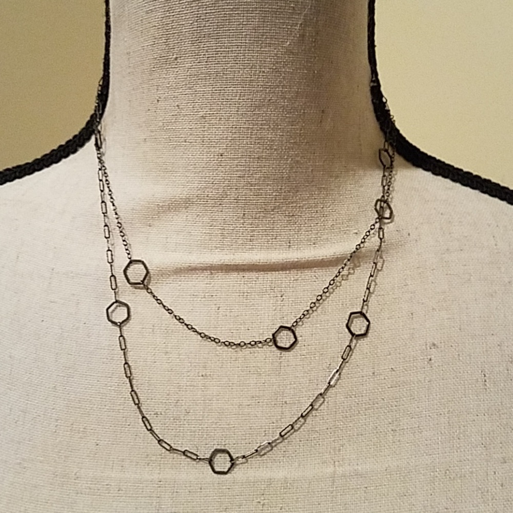 Elaine B 16"/18" Hex necklace